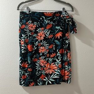 Adrienne Vittadini Wrap Floral Wrap Skirt
